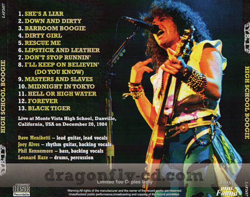 Y & T / HIGH SCHOOL BOOGIE (1CDR)