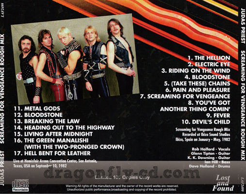 JUDAS PRIEST / SCREAMING FOR VENGEANCE ROUGH MIX (1CDR)