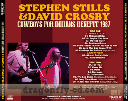 STEPHEN STILLS & DAVID CROSBY / COWBOYS FOR INDIANS BENEFIT 1987 SOUNDBOARD (2CDR)