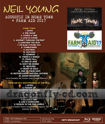 NEIL YOUNG / ACOUSTIC IN HOME TOWN + FARM AID 2017 (1BDR)