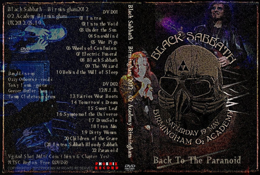 Black Sabbath / Birmingham 2012 O2 Academy (2DVDR)