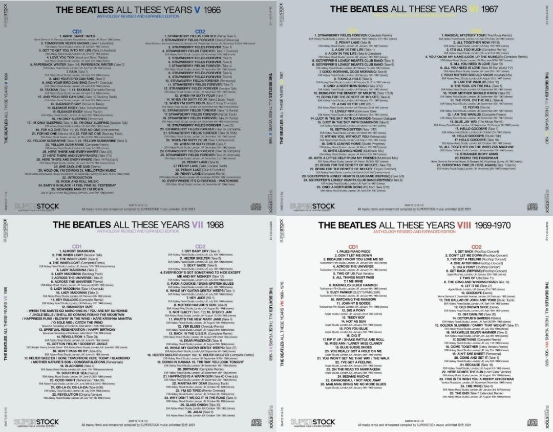 THE BEATLES / GET BACK SESSIONS TWICKENHAM & COMPLETE APPLE MASTERS ＆ ALL THESE YEARS ANTHOLOGY VOL1-8 16 Set (32CD Set)
