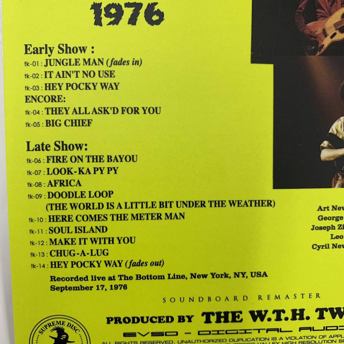 THE METERS / BOTTOM LINE 1976 (CD)