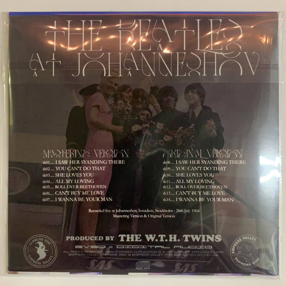THE BEATLES / AT JOHANNESHOV Recorded live at Johanneshov, Istadion, Stockholm 28th July 1964 (1CD)