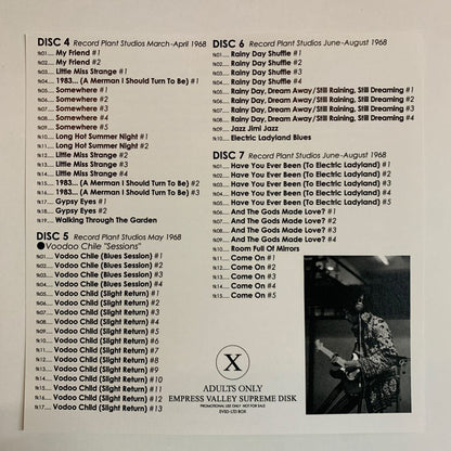 JIMI HENDRIX / PANDORA’S BOX + EZY RYDER & ELECTRIC LADYLAND SESSIONS STUDIO SESSION 2 Set (10CD BOX)