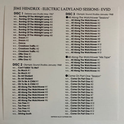 JIMI HENDRIX / PANDORA’S BOX + EZY RYDER & ELECTRIC LADYLAND SESSIONS STUDIO SESSION 2 Set (10CD BOX)