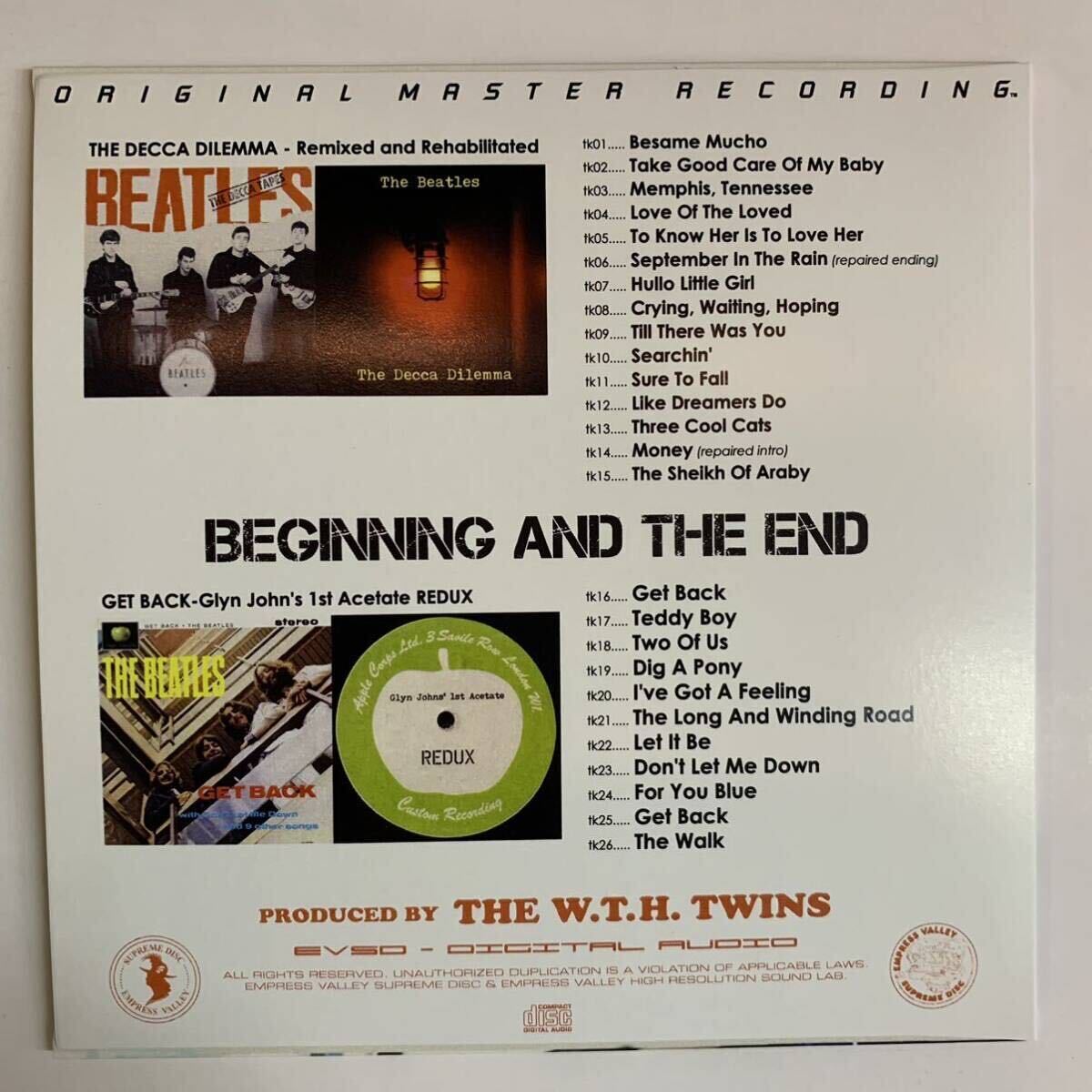 THE BEATLES / BEGINNING AND THE END (1CD)