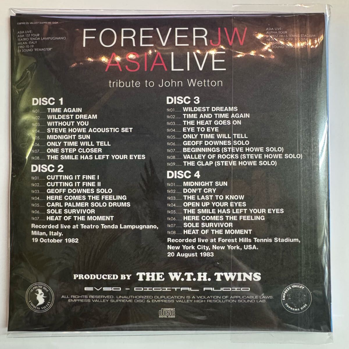 ASIA / FOREVER John Wetton Asia Live (4CD)
