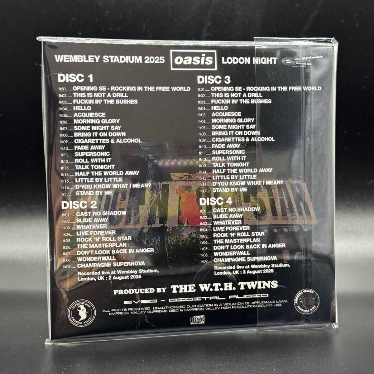 OASIS / WEMBLEY NIGHTS FOREVER (4CD) Booklet Box Empress Valley IEM SOUNDBOARD!