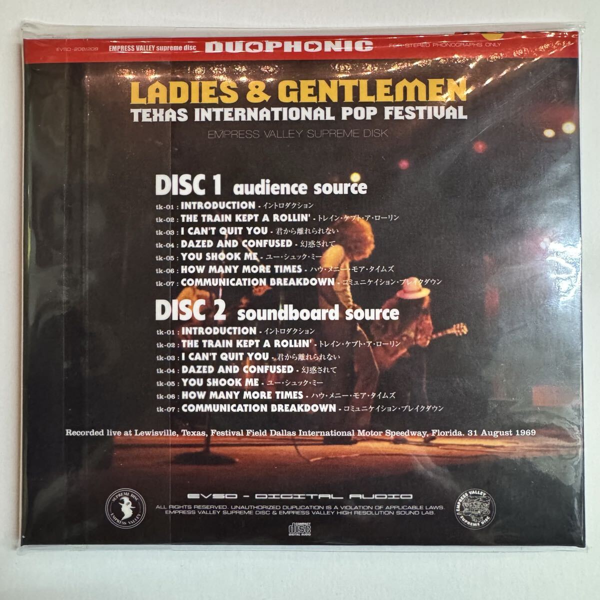 Led Zeppelin / Ladies & Gentlemen 1969 (2CD) Empress Valley
