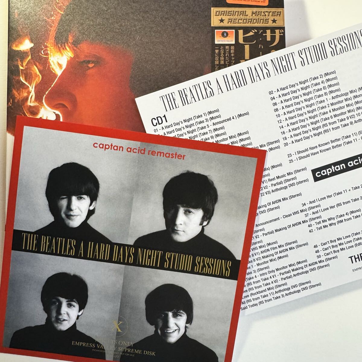 THE BEATLES / A HARD DAY’S NIGHT studio sessions captain acid remaster (4CD)