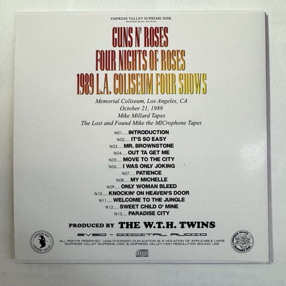 GUNS N’ ROSES / FOUR NIGHTS OF ROSES 1989 LA Coliseum 4 Shows (6CD BOX & 5 T-shirts) Special Limited Set!