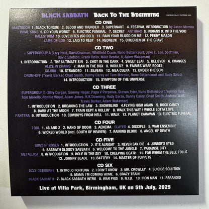 BLACK SABBATH AND FREINDS / BACK TO THE BEGINNING (6CD) Empress Valley New