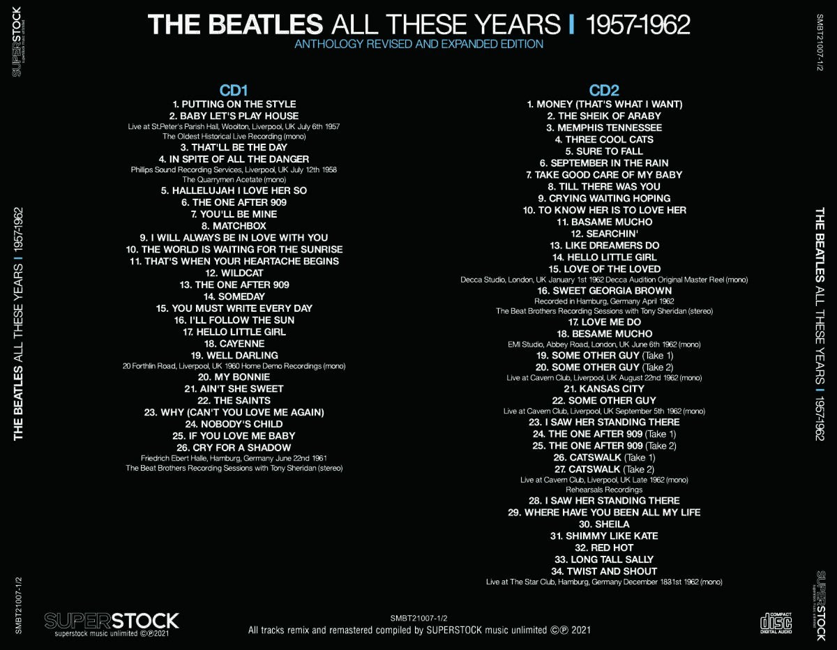 THE BEATLES / ALL THESE YEARS 1-8 Set ANTHOLOGY REVISED AND EXPANDED EDITION (16CD)