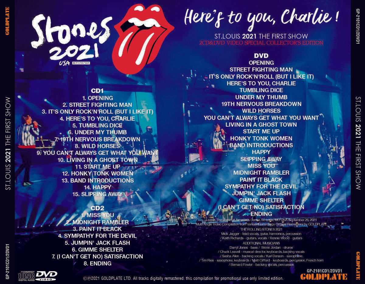 THE ROLLING STONES / ST.LOUIS+NO FILTER US TOUR 2021 LIVE 4 Performances Set (2CD+1DVD) (6CDR+3DVDR)