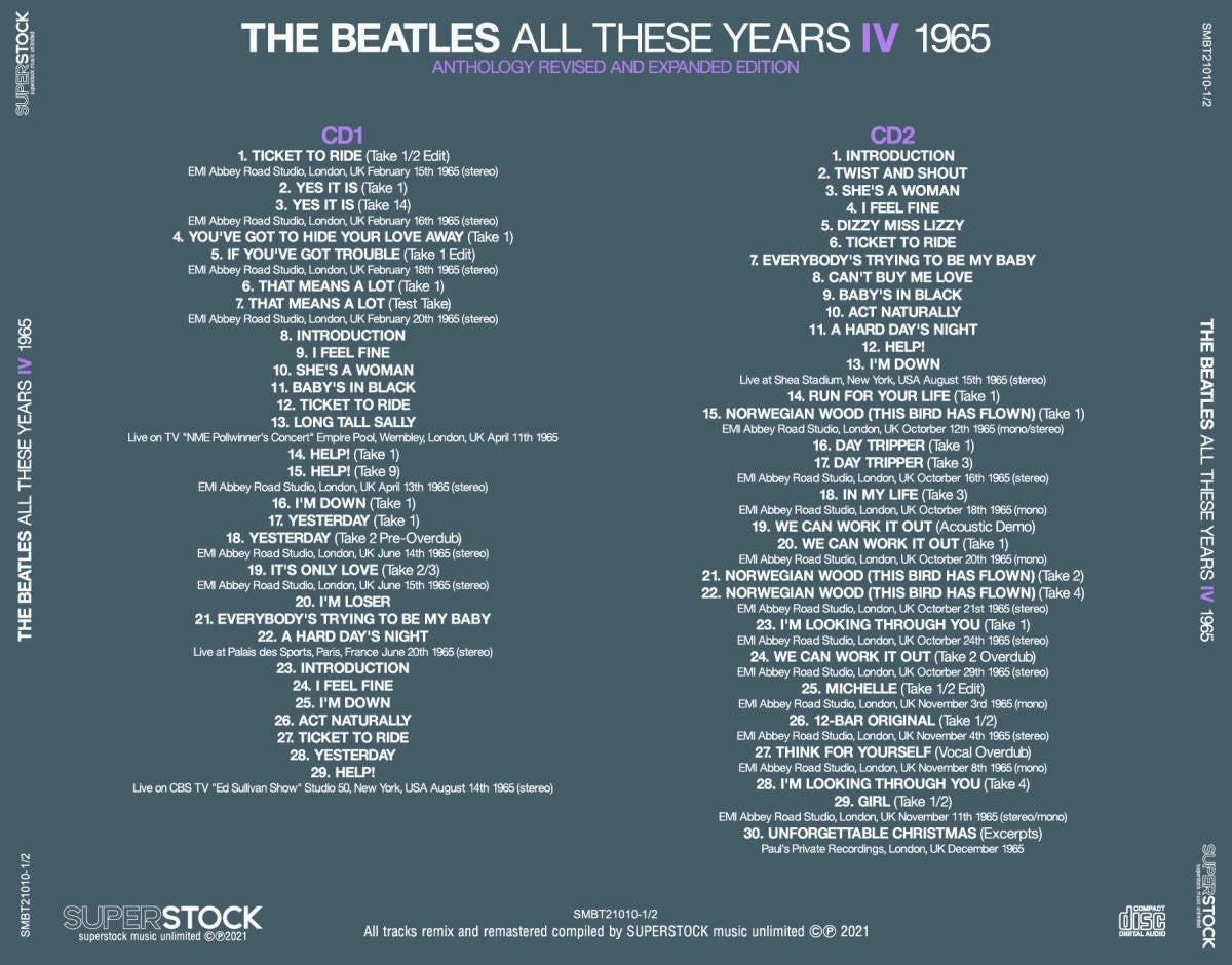 THE BEATLES / ALL THESE YEARS 1-8 Set ANTHOLOGY REVISED AND EXPANDED EDITION (16CD)