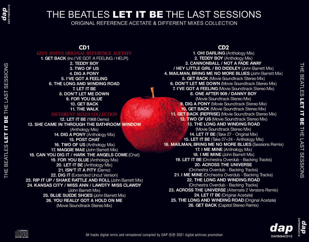 THE BEATLES LET IT BE THE LAST SESSIONS �• GET BACK SESSIONS & ROOFTOP CONCERT COMPLETE 10 SET �y21CD�z