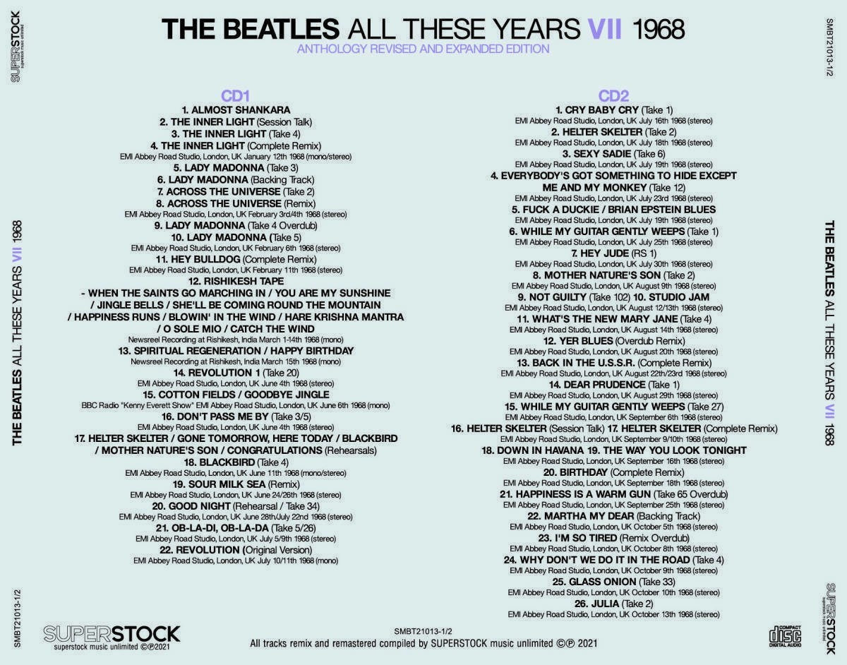 THE BEATLES / ALL THESE YEARS 1-8 Set ANTHOLOGY REVISED AND EXPANDED EDITION (16CD)