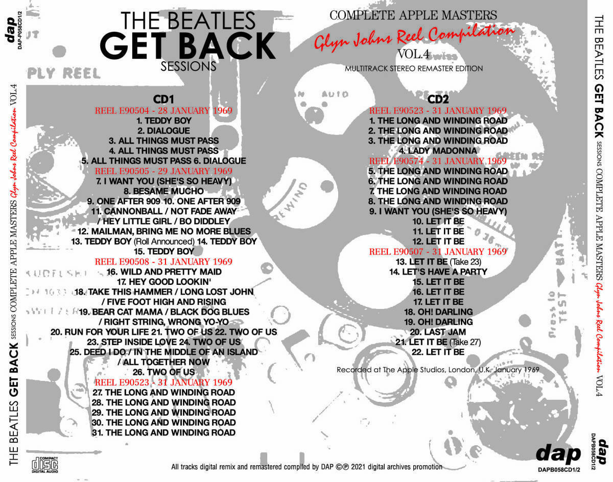 THE BEATLES / GET BACK SESSIONS ESSENTIAL TWICKENHAM & COMPLETE APPLE MASTERS (16CD) Special slipcase limited version
