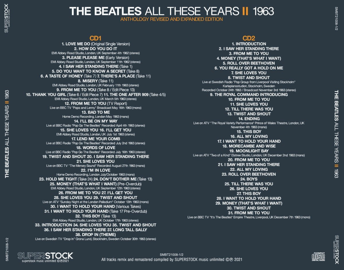 THE BEATLES / ALL THESE YEARS 1-8 Set ANTHOLOGY REVISED AND EXPANDED EDITION (16CD)
