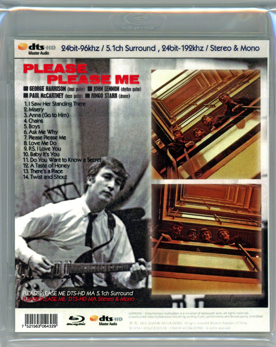 The Beatles / PLEASE PLEASE ME 24bit-96khz / 5.1ch Surround, 24bit-192khz / Stereo & Mono (1BDR) DTS-HD Master Audio