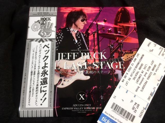 JEFF BECK / THE LAST STAGE (2CD) EMPRESS VALLEY SUPREME DISK with a miniature replica of the ticket