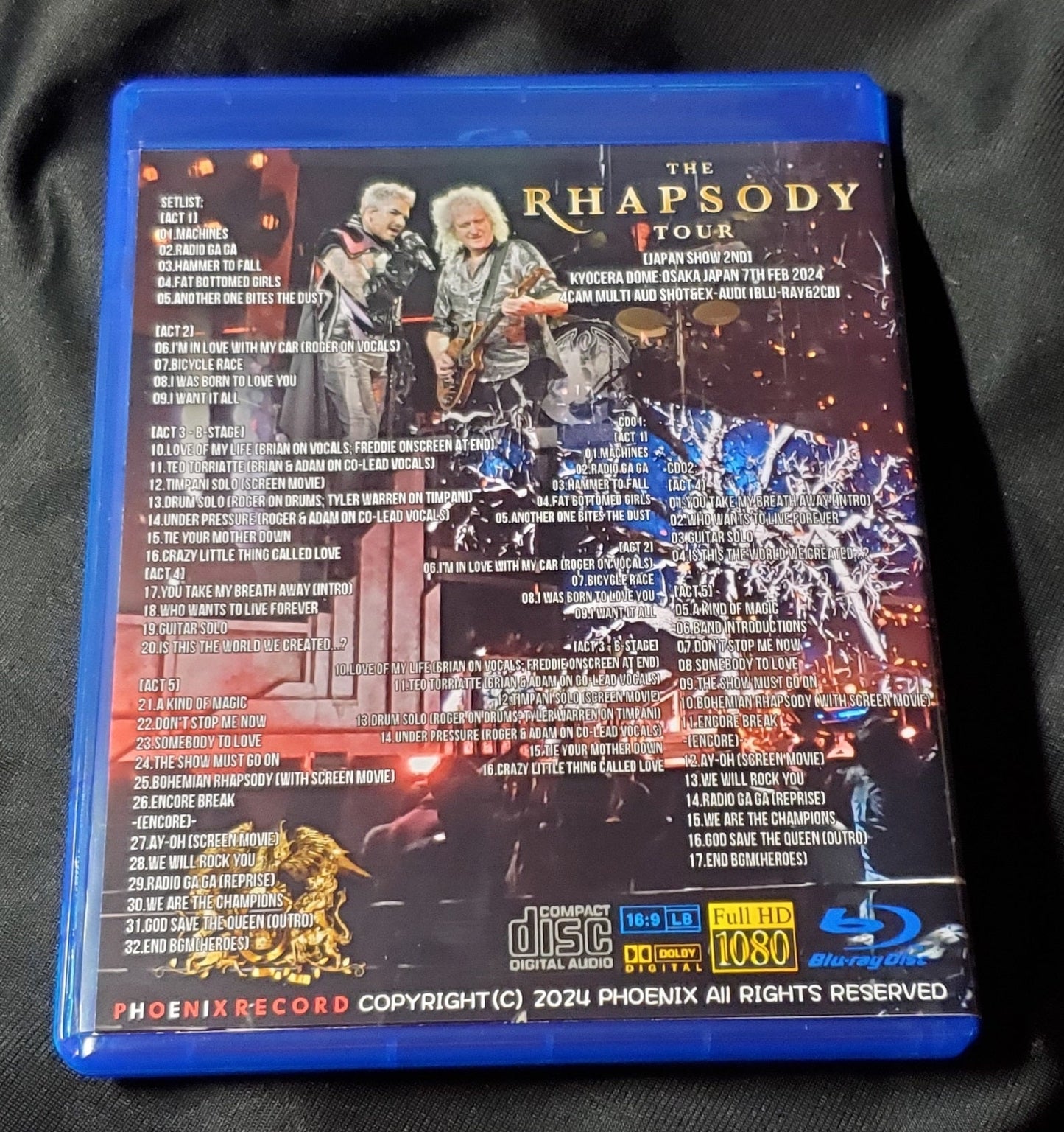 QUEEN + ADAM LAMBERT / The Rhapsody Japan Tour OSAKA 2024 (1BDR+2CDR)